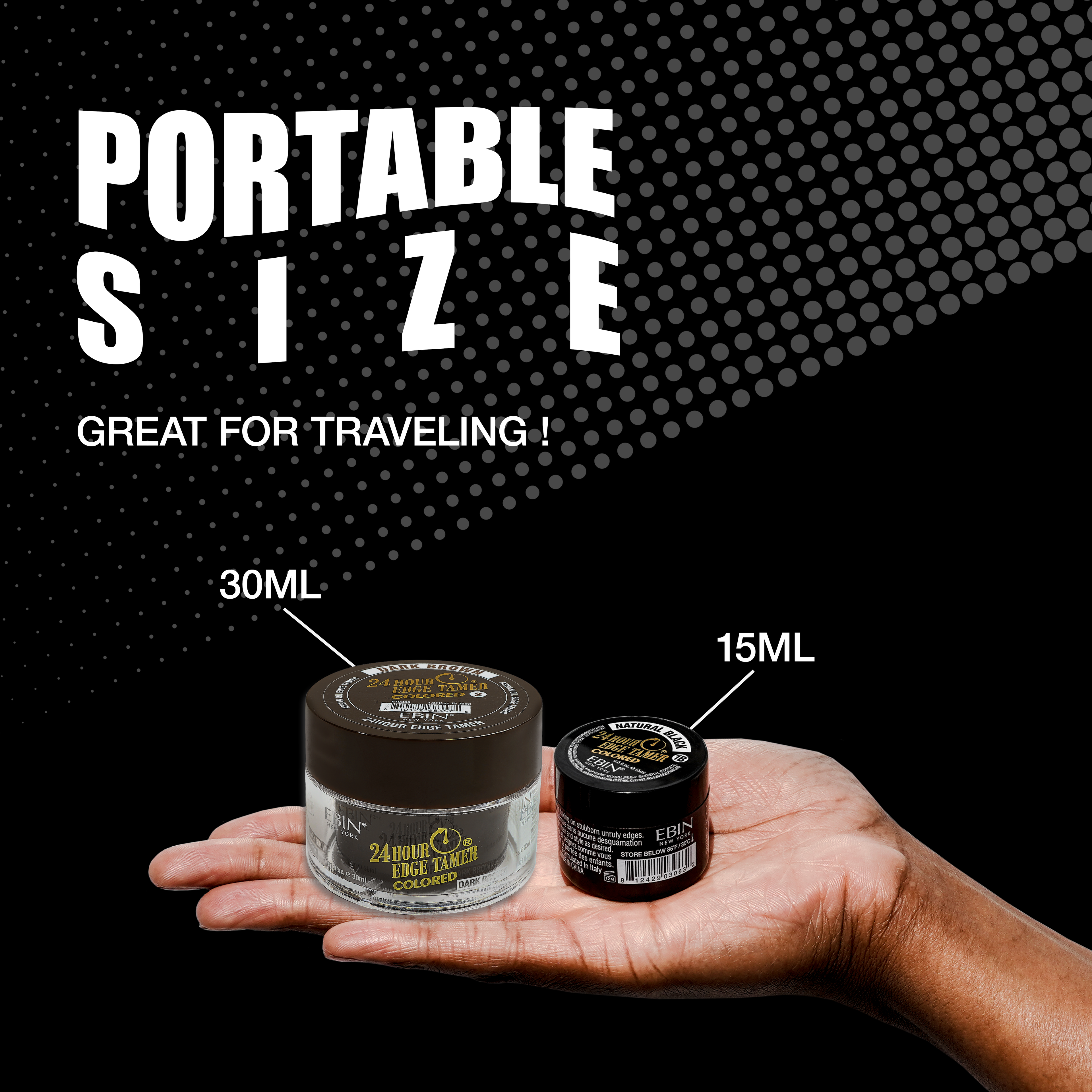 24 Hour Colored Edge Tamer - Natural Black