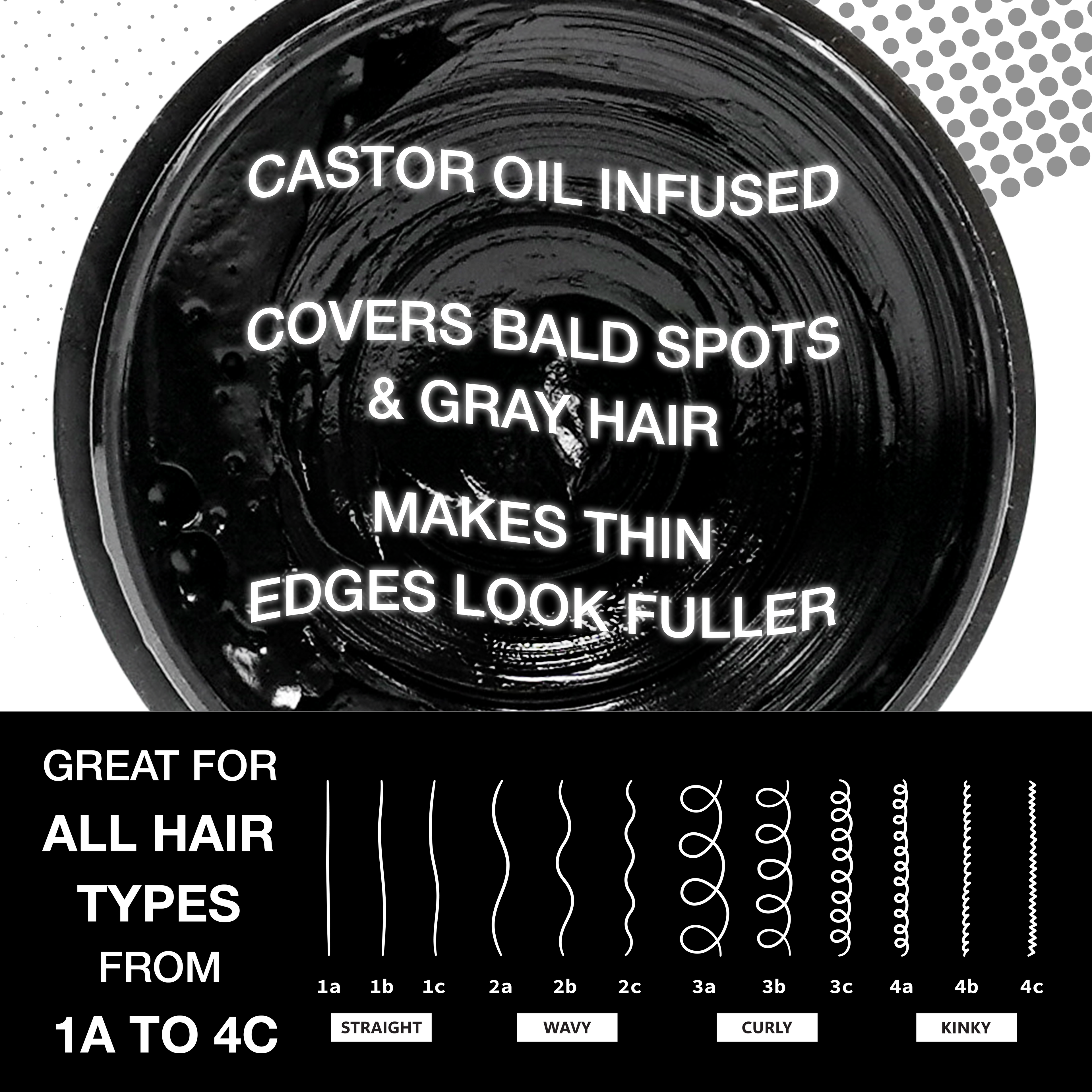 24 Hour Colored Edge Tamer - Natural Black